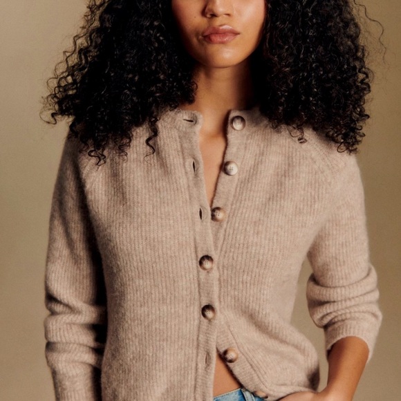 Sezane Othello Cardigan - Light Beige Size M - Picture 2 of 6